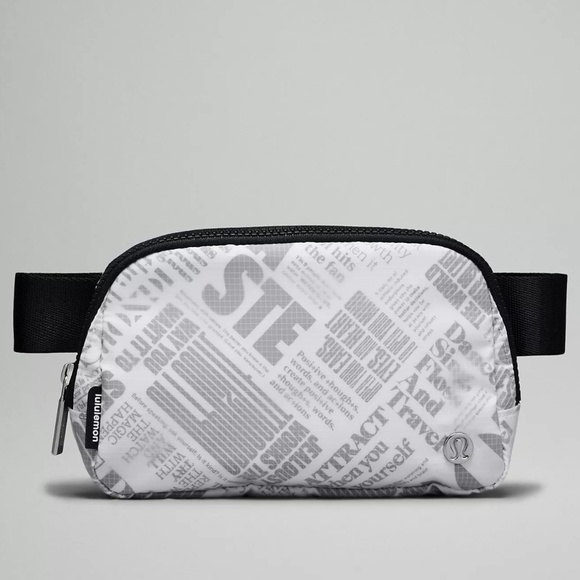 lululemon athletica Handbags - lululemon Everywhere Belt Bag in Manifesto Print WHT/BLK 1 L